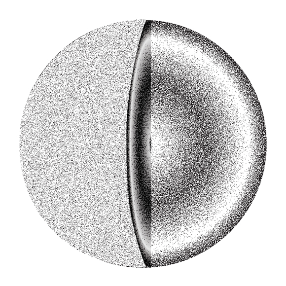 Figure 2: When an air particle (molecule) is set in motion, it temporarily changes its spacing relative to all immediately surrounding molecules. Elasticity makes the original and surrounding molecules try to return to their original spacing. When they move, this changes the spacing with all of the next stage surrounding molecules, setting off a chain reaction that travels outward from this source in all directions.