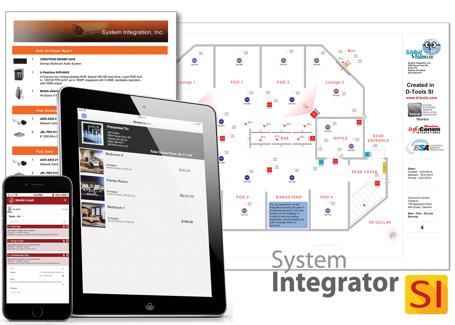 D-Tools System Integrator 2016 uses a cloud-based infrastructure to streamline the complex workflow of collaborative system design, estimation and project management.