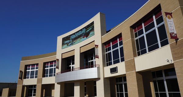 Lake Hamilton High School’s new 91,000-square-foot, 2200-seat Wolf Arena hosts the school’s basketball team, as well as graduations and other productions.
