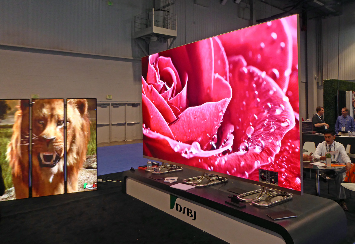 Here’s a good example of a fine-pitch (1.6mm) emissive LED monitor that is many times brighter than a similar-size LCD display.