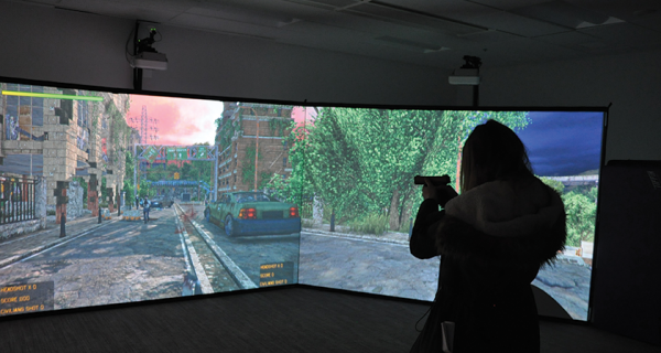 A view of a real-time tactics and training scenario.