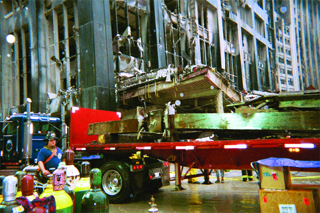 Dodging a truck carrying a 50-foot I-beam.