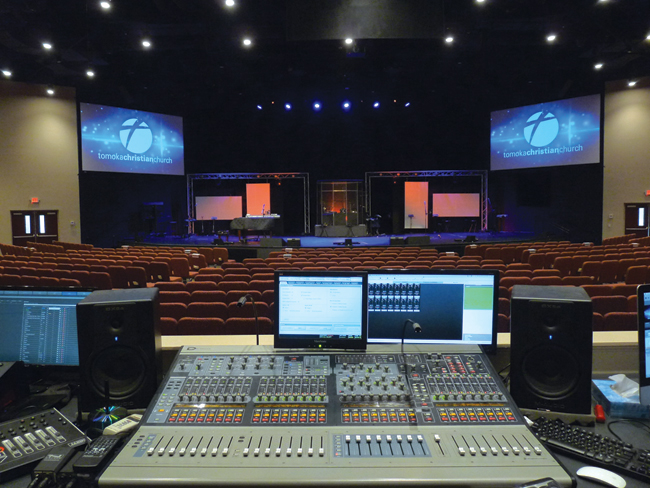 The view from front-of-house at Tomoka Christian Church in Ormond Beach, Florida.