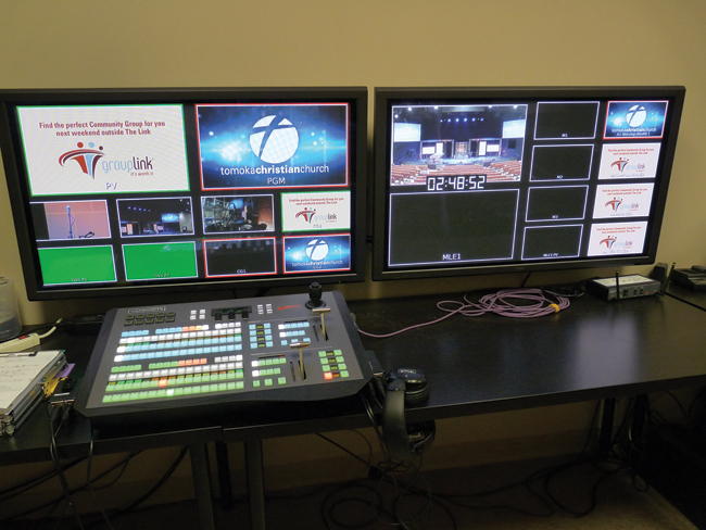 Commercial grade plasma screens throughout the building are used for overflow video, digital signage and more.