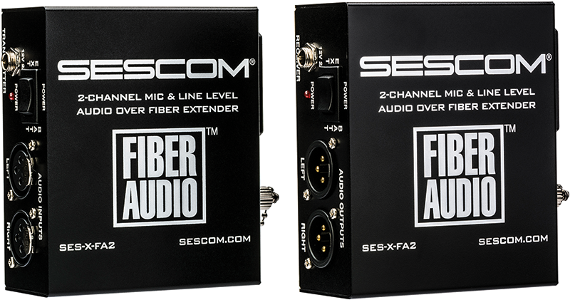 Sescom SES-X-FA2 Battery-Powered Audio Over Fiber Extender