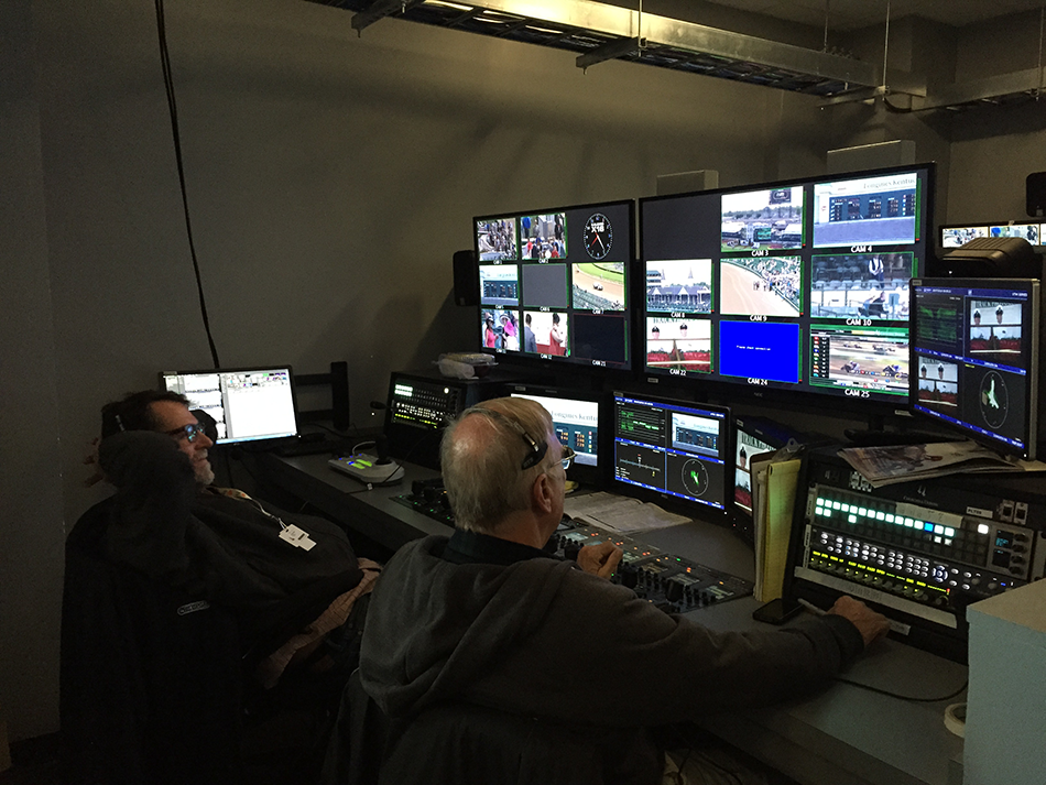 One of the two control rooms.