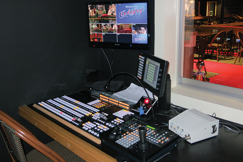 A view of the video control position.