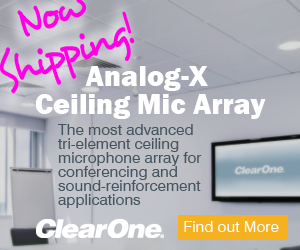 Clearone Ceiling Mic Array Analog X 300x250 Banner Sound