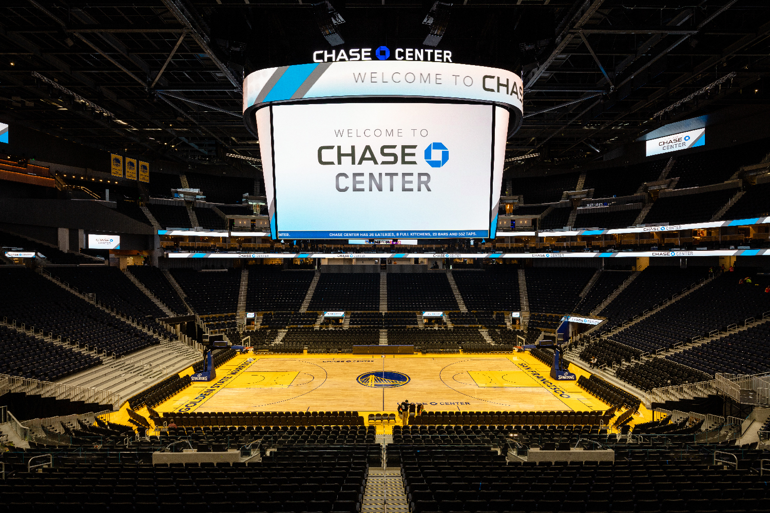 The Warriors' new locker room at Chase Center, the new home of the