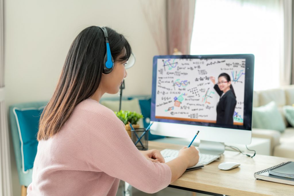 Education Technology, Girl on Computer