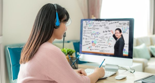 Education Technology, Girl on Computer