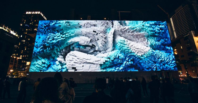 Digital Art at Refik Anadol’s “Wind of Los Angeles.”