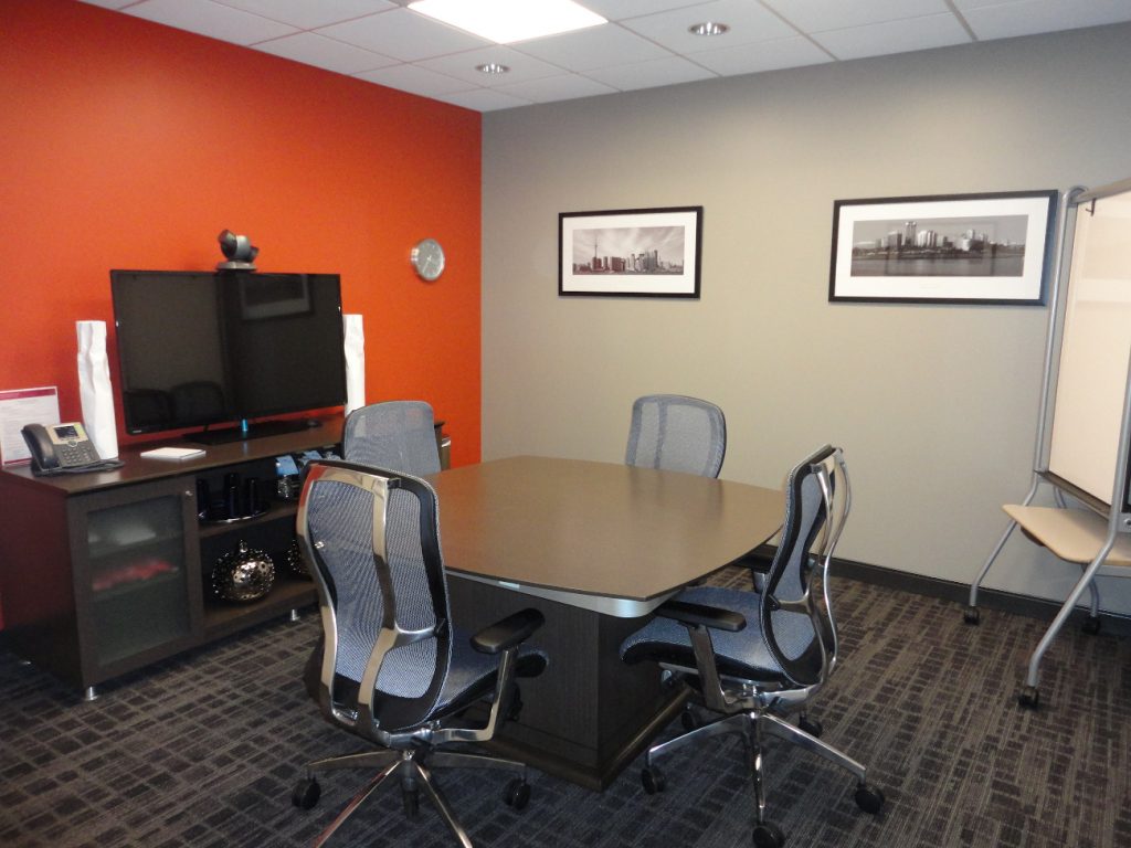 A conference room at B-Tech AV Mounts’ new CA offices.