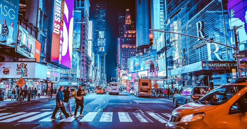 times square at night