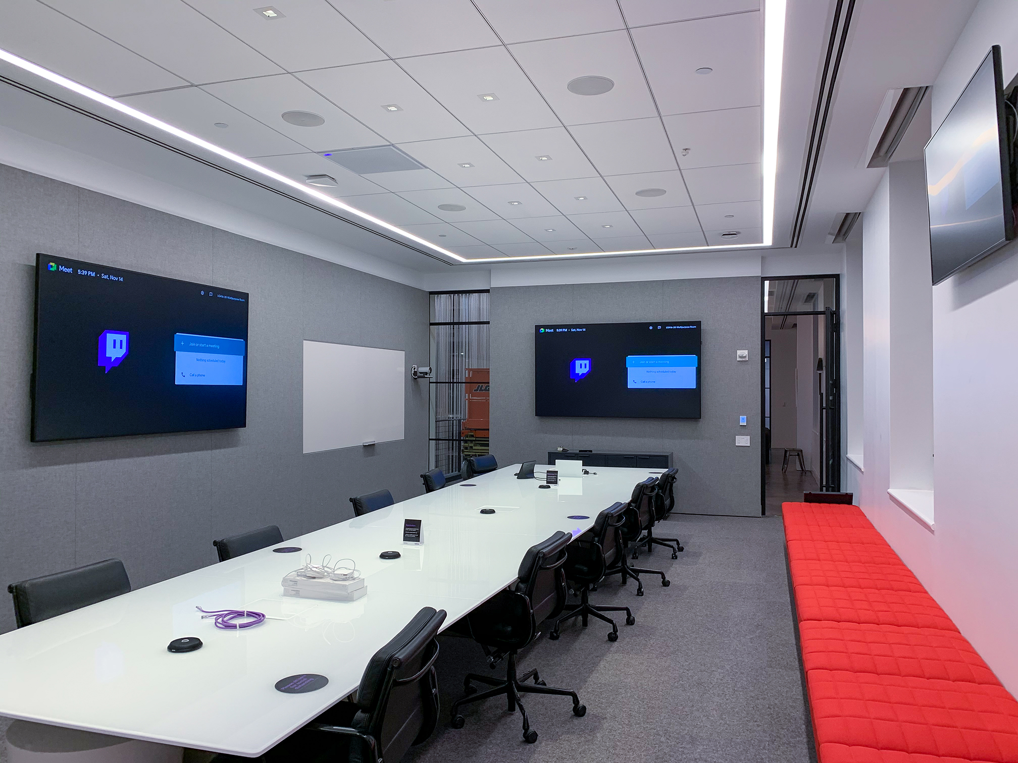 Twitch HQ 2.0 executive conference room using Samsung LED displays